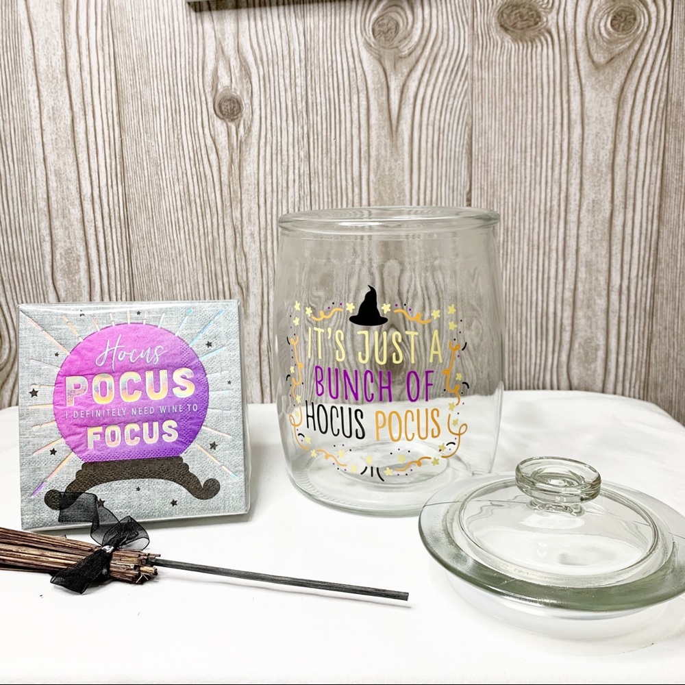 NWT”It’s Just a Bunch of HOCUS POCUS”Candy Jar Set - Picture 6 of 10